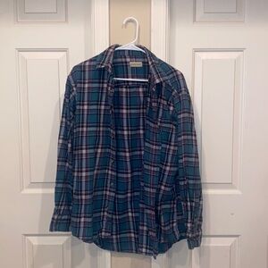 Oversized flannel size large